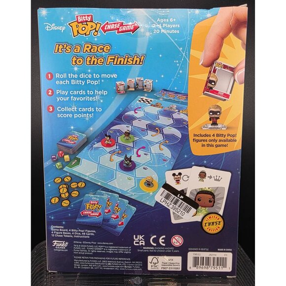 Bitty Pop Chase Board Game Disney Funko Pop 4 Unique Bitty Pops Included - Picture 4 of 9